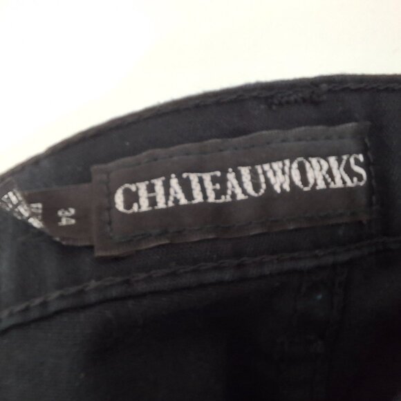 Chateauworks Flare Low Rise Womens Trousers Jeans Style Deep Black Size 34 (Size - Picture 11 of 16